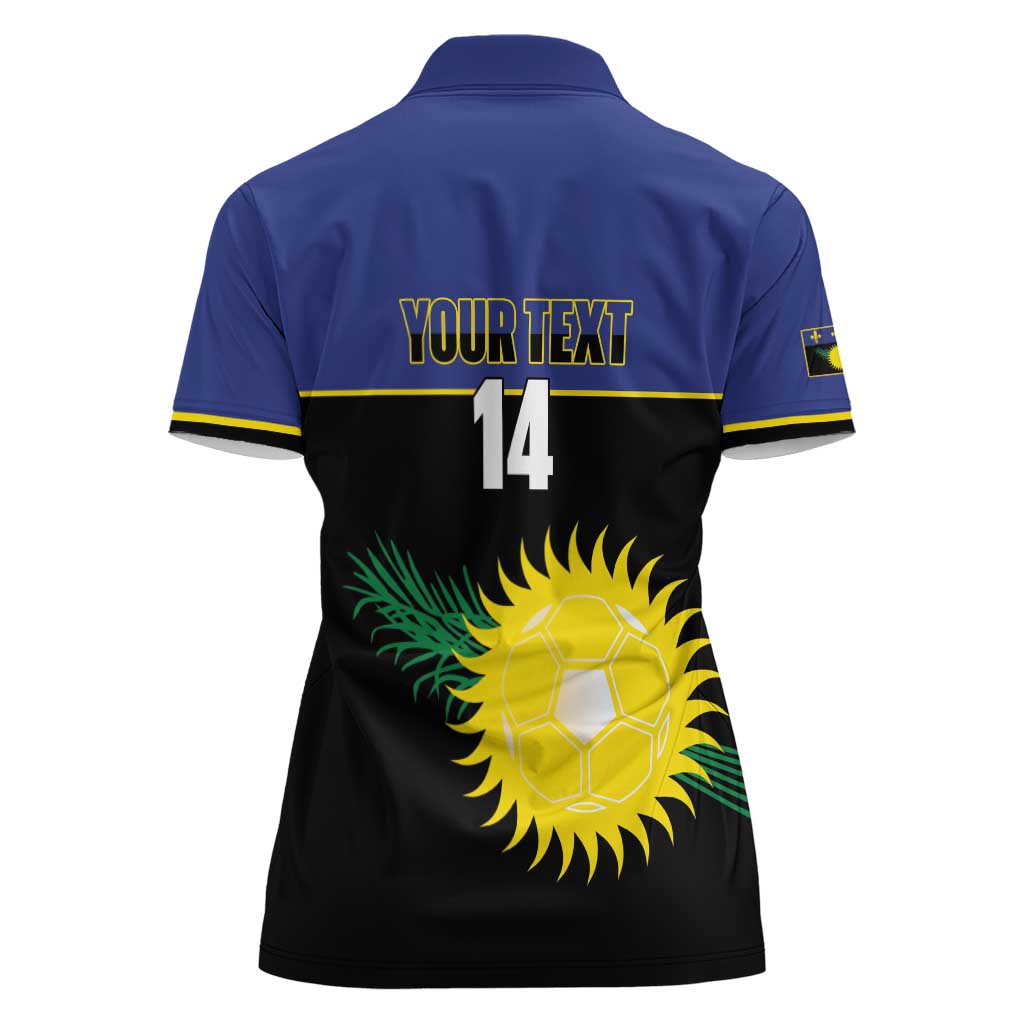 Custom Guadeloupe Football Women Polo Shirt Allez Gwada Boys - Wonder Print Shop