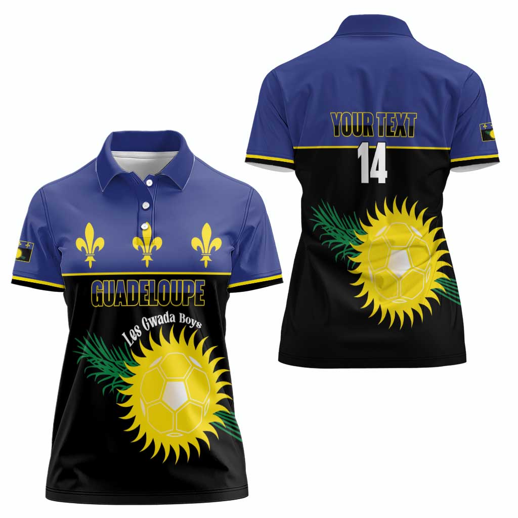 Custom Guadeloupe Football Women Polo Shirt Allez Gwada Boys - Wonder Print Shop