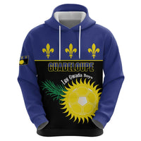 Custom Guadeloupe Football Zip Hoodie Allez Gwada Boys - Wonder Print Shop