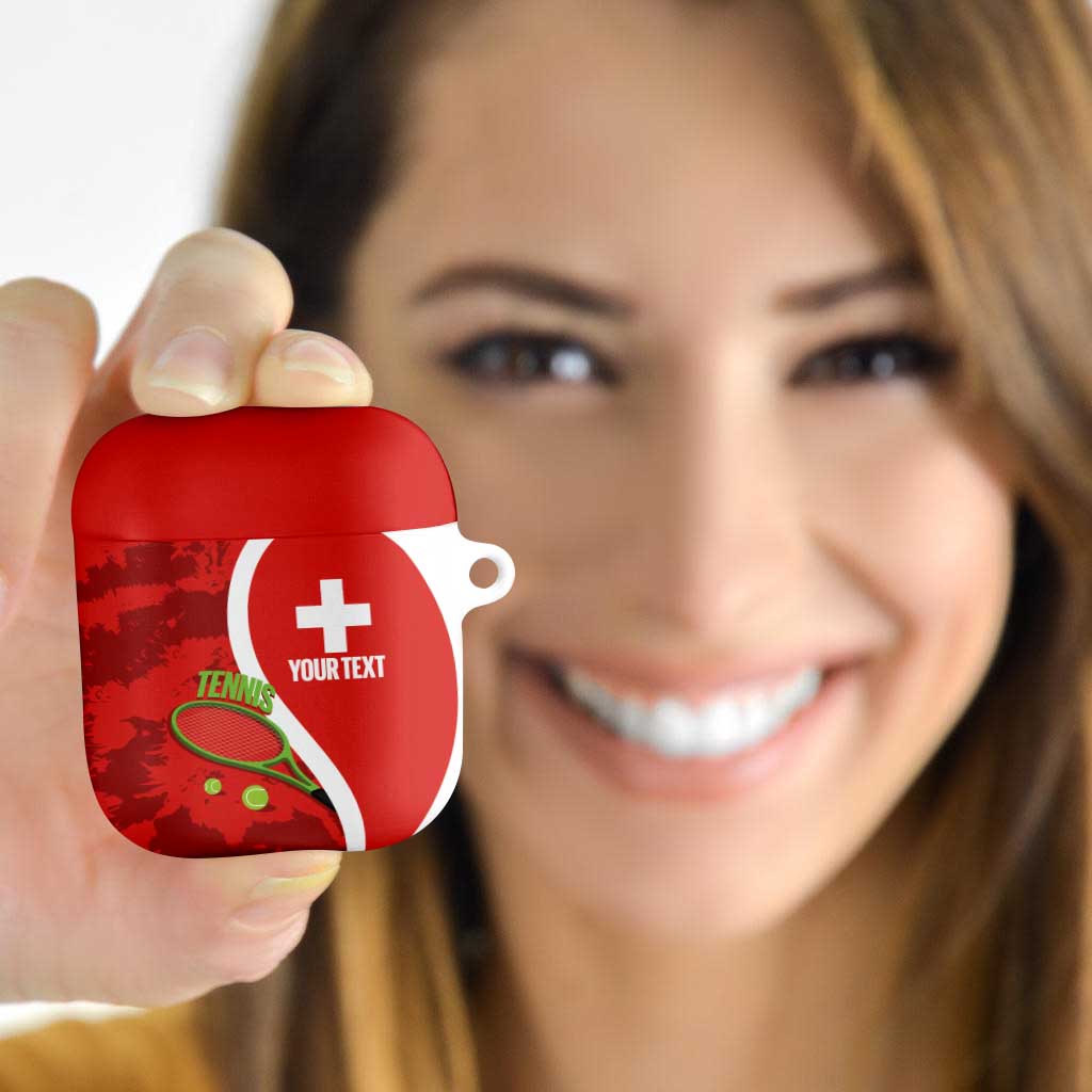 Personalised Switzerland Tennis AirPods Case Swiss Born To Play - Wonder Print Shop