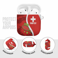 Personalised Switzerland Tennis AirPods Case Swiss Born To Play - Wonder Print Shop