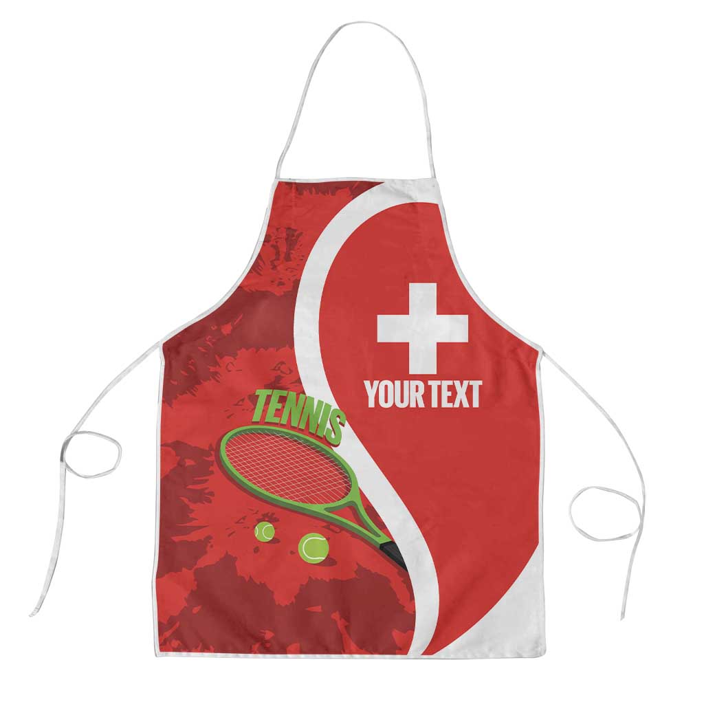 Personalised Switzerland Tennis Apron Swiss Born To Play - Wonder Print Shop