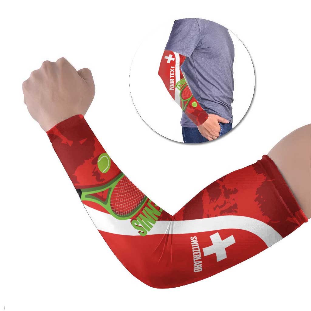 Personalised Switzerland Tennis Arm Sleeves Swiss Born To Play - Wonder Print Shop