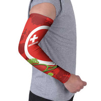 Personalised Switzerland Tennis Arm Sleeves Swiss Born To Play - Wonder Print Shop