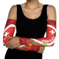 Personalised Switzerland Tennis Arm Sleeves Swiss Born To Play - Wonder Print Shop