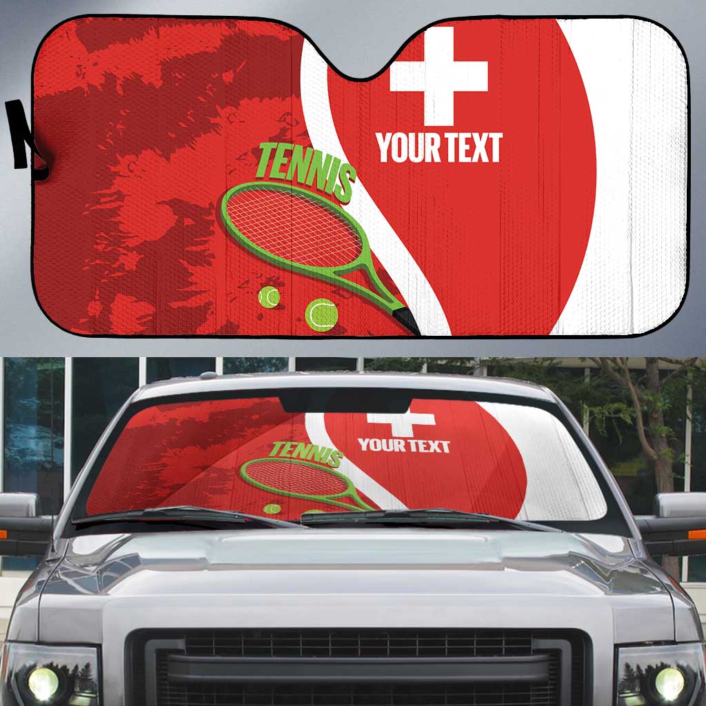 Personalised Switzerland Tennis Auto Sun Shade Swiss Born To Play - Wonder Print Shop