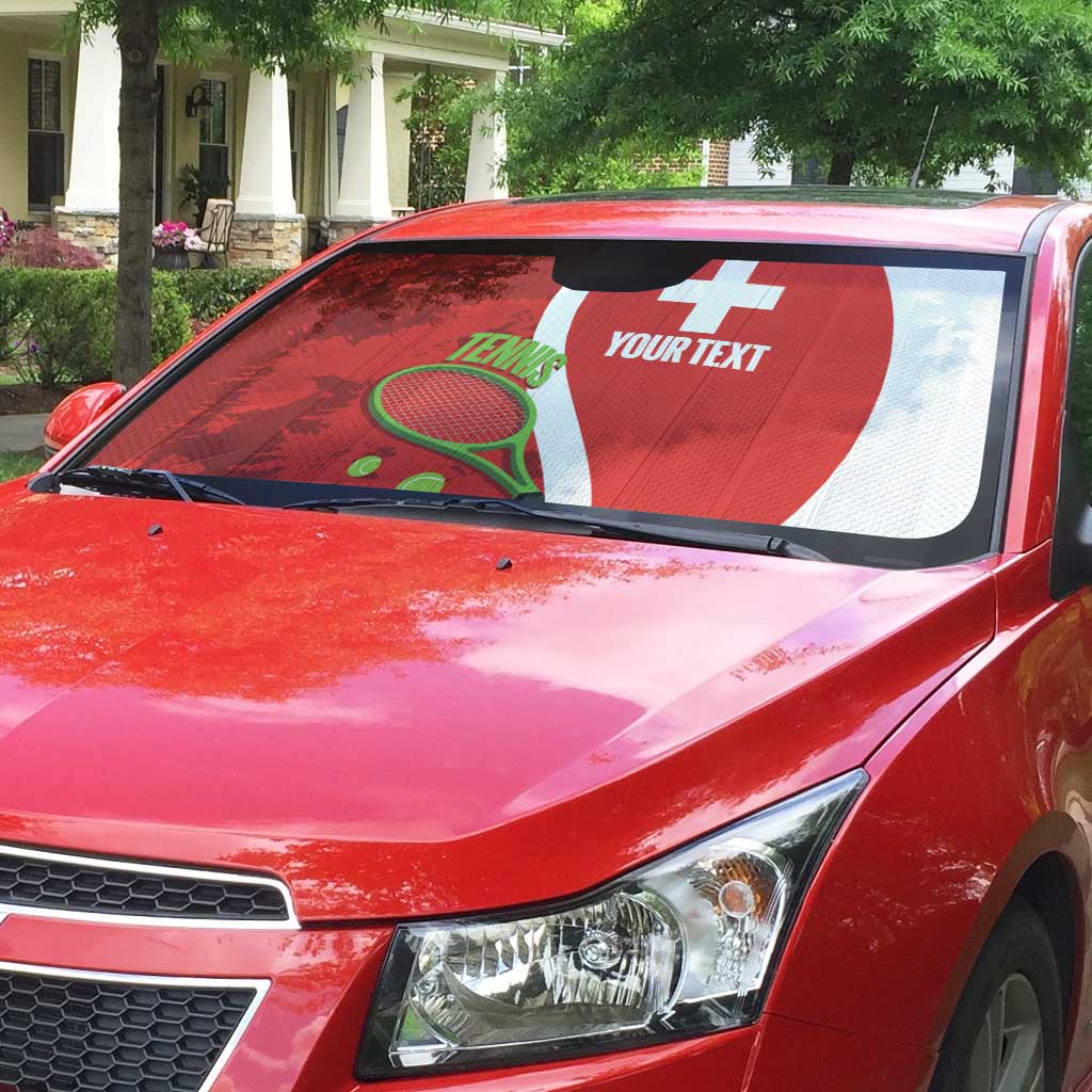 Personalised Switzerland Tennis Auto Sun Shade Swiss Born To Play - Wonder Print Shop