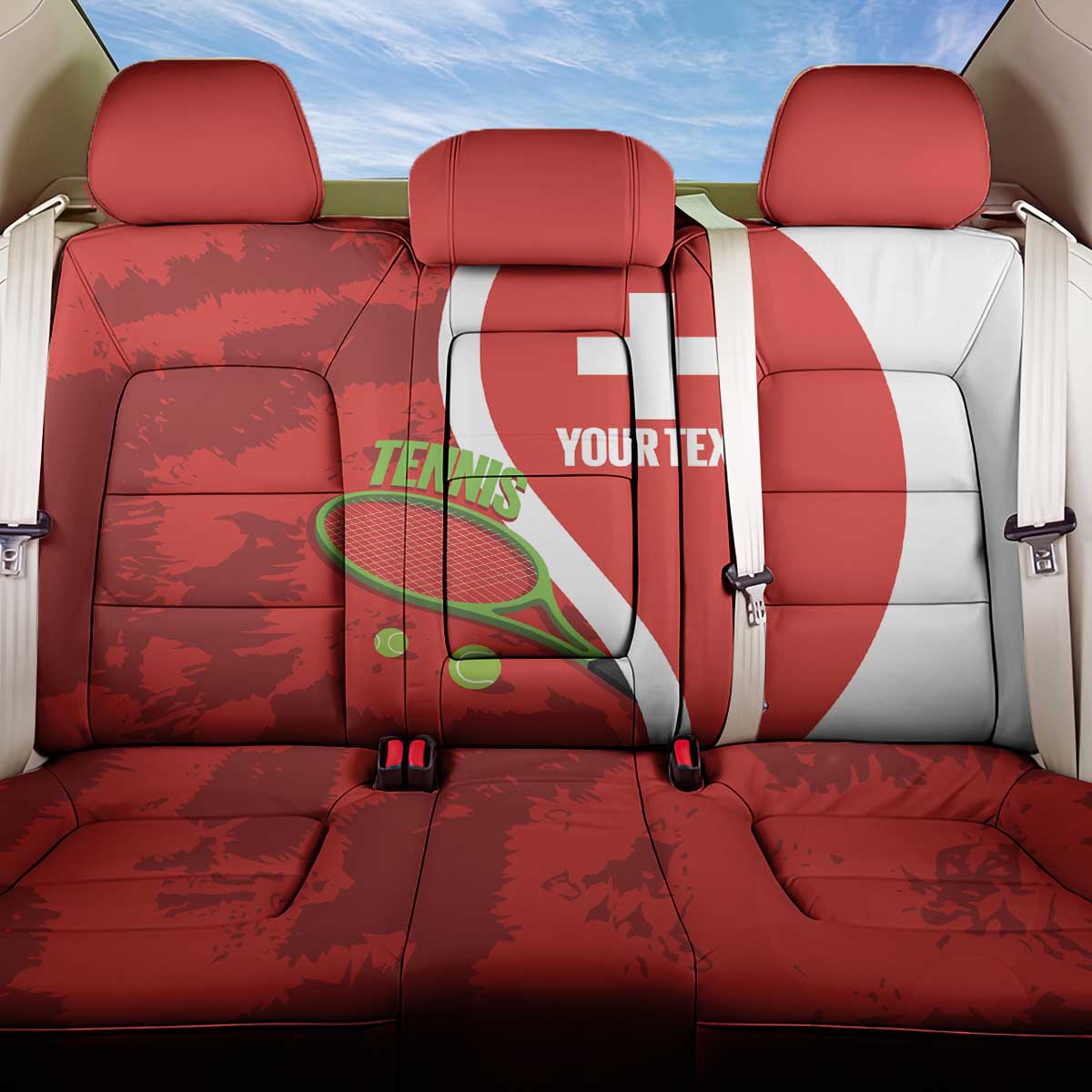 Personalised Switzerland Tennis Back Car Seat Cover Swiss Born To Play - Wonder Print Shop