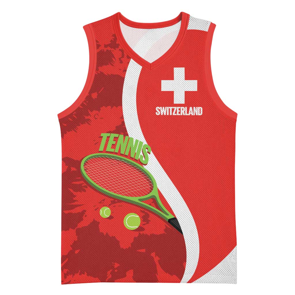 Personalised Switzerland Tennis Basketball Jersey Swiss Born To Play - Wonder Print Shop