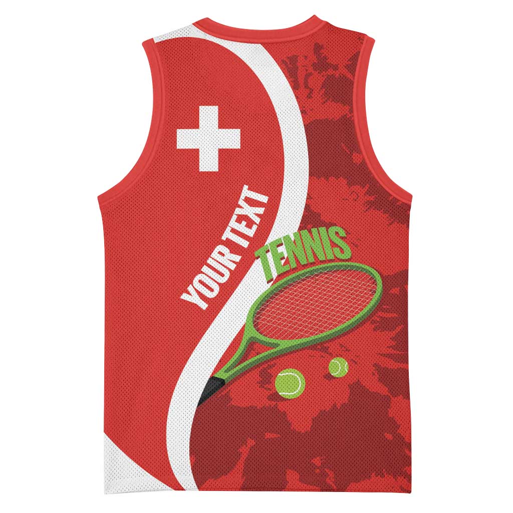 Personalised Switzerland Tennis Basketball Jersey Swiss Born To Play - Wonder Print Shop