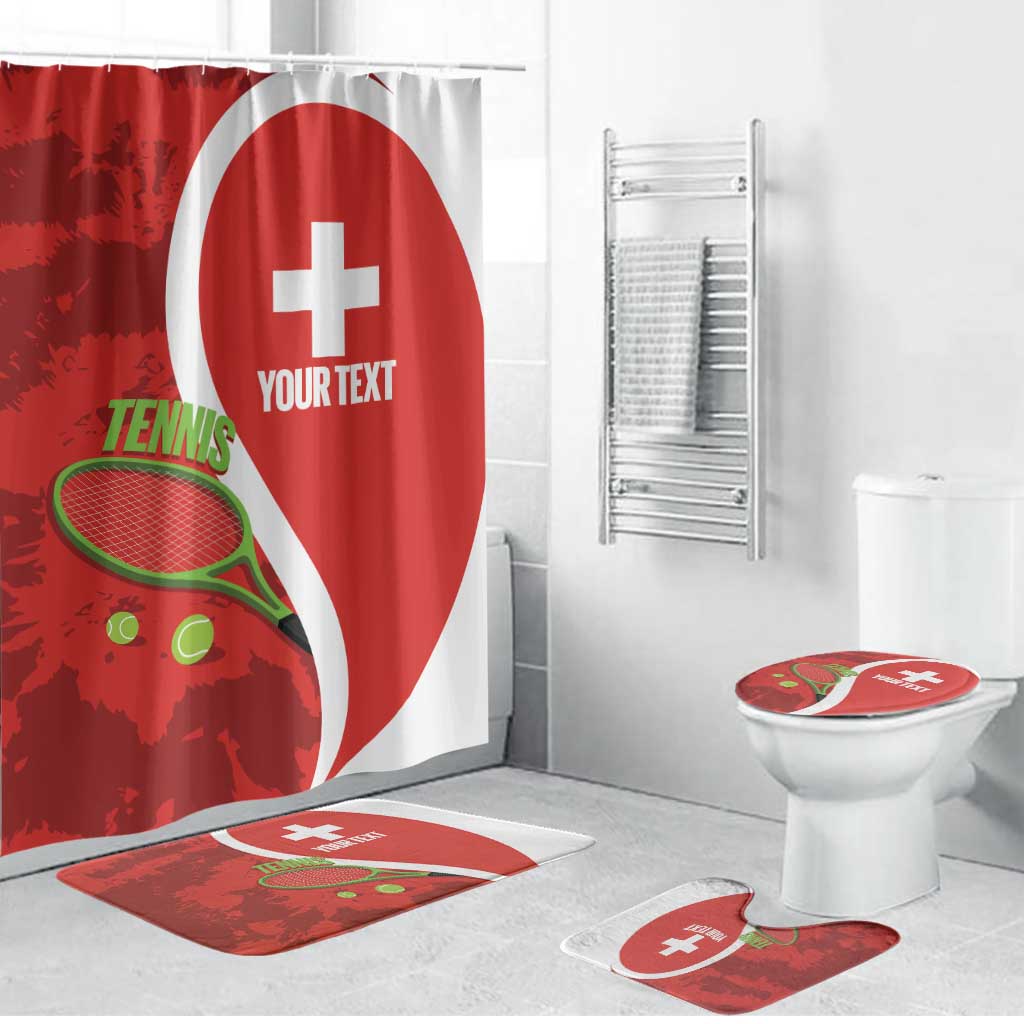 Personalised Switzerland Tennis Bathroom Set Swiss Born To Play - Wonder Print Shop