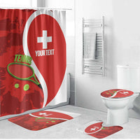 Personalised Switzerland Tennis Bathroom Set Swiss Born To Play - Wonder Print Shop