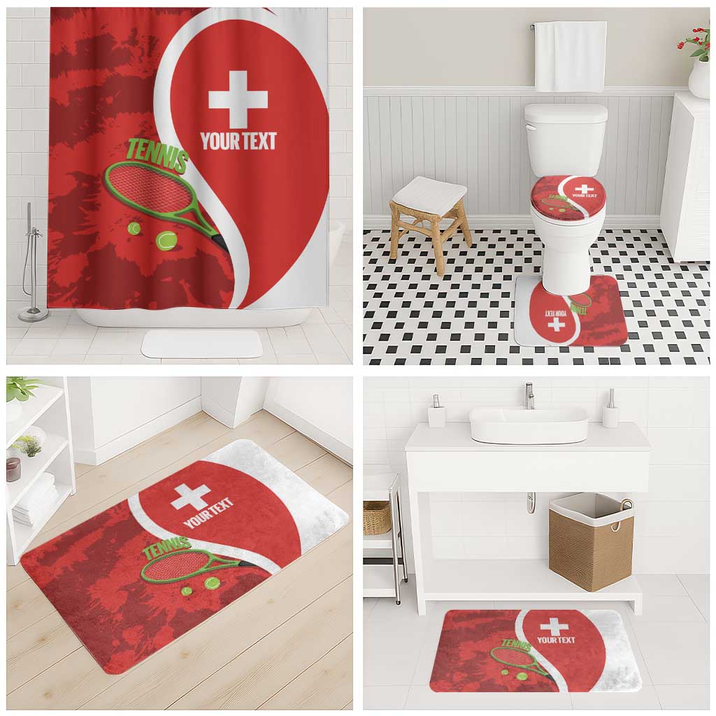Personalised Switzerland Tennis Bathroom Set Swiss Born To Play - Wonder Print Shop