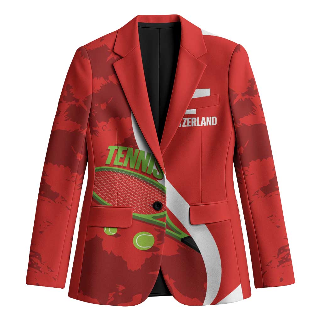 Personalised Switzerland Tennis Blazer Swiss Born To Play - Wonder Print Shop