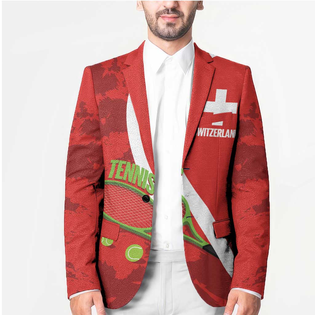 Personalised Switzerland Tennis Blazer Swiss Born To Play - Wonder Print Shop