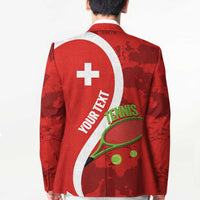 Personalised Switzerland Tennis Blazer Swiss Born To Play - Wonder Print Shop
