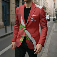 Personalised Switzerland Tennis Blazer Swiss Born To Play - Wonder Print Shop