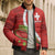 Personalised Switzerland Tennis Bomber Puffer Jacket Swiss Born To Play - Wonder Print Shop
