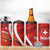 Personalised Switzerland Tennis 4 in 1 Can Cooler Tumbler Swiss Born To Play - Wonder Print Shop