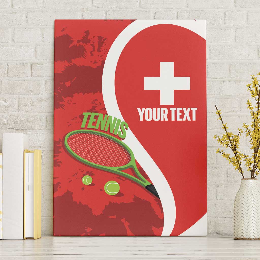 Personalised Switzerland Tennis Canvas Wall Art Swiss Born To Play - Wonder Print Shop