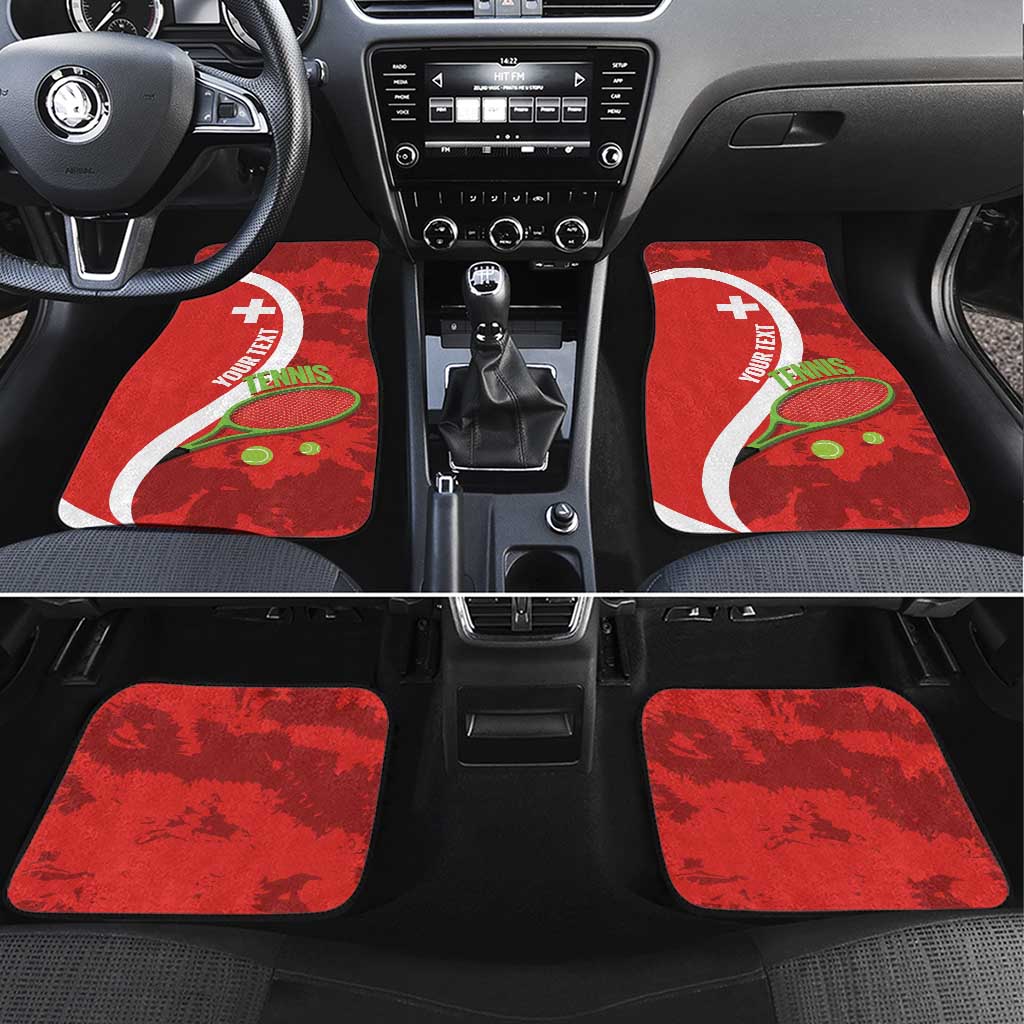 Personalised Switzerland Tennis Car Mats Swiss Born To Play - Wonder Print Shop