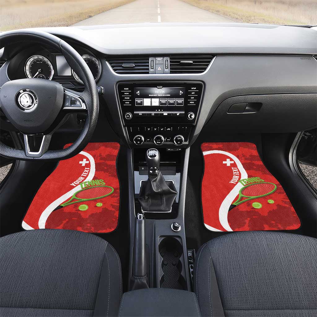 Personalised Switzerland Tennis Car Mats Swiss Born To Play - Wonder Print Shop