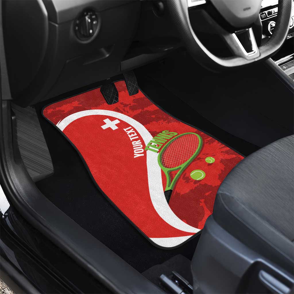 Personalised Switzerland Tennis Car Mats Swiss Born To Play - Wonder Print Shop