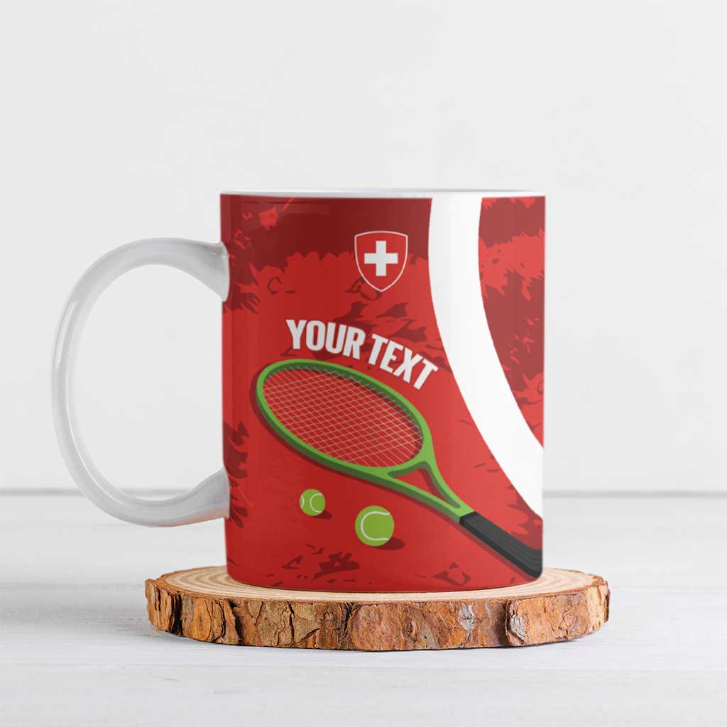 Personalised Switzerland Tennis Ceramic Mug Swiss Born To Play - Wonder Print Shop