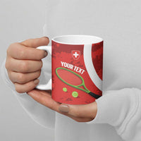 Personalised Switzerland Tennis Ceramic Mug Swiss Born To Play - Wonder Print Shop