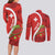Personalised Switzerland Tennis Couples Matching Long Sleeve Bodycon Dress and Long Sleeve Button Shirt Swiss Born To Play - Wonder Print Shop