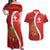 Personalised Switzerland Tennis Couples Matching Off Shoulder Maxi Dress and Hawaiian Shirt Swiss Born To Play - Wonder Print Shop