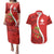 Personalised Switzerland Tennis Couples Matching Puletasi and Hawaiian Shirt Swiss Born To Play - Wonder Print Shop