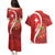 Personalised Switzerland Tennis Couples Matching Puletasi and Hawaiian Shirt Swiss Born To Play - Wonder Print Shop