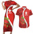 Personalised Switzerland Tennis Couples Matching Short Sleeve Bodycon Dress and Hawaiian Shirt Swiss Born To Play - Wonder Print Shop