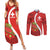 Personalised Switzerland Tennis Couples Matching Summer Maxi Dress and Long Sleeve Button Shirt Swiss Born To Play - Wonder Print Shop