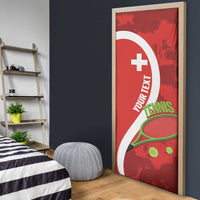 Personalised Switzerland Tennis Door Cover Swiss Born To Play - Wonder Print Shop