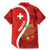 Personalised Switzerland Tennis Family Matching Mermaid Dress and Hawaiian Shirt Swiss Born To Play - Wonder Print Shop