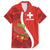Personalised Switzerland Tennis Family Matching Tank Maxi Dress and Hawaiian Shirt Swiss Born To Play - Wonder Print Shop