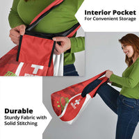 Personalised Switzerland Tennis Grocery Bag Swiss Born To Play - Wonder Print Shop