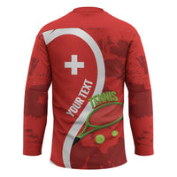 Personalised Switzerland Tennis Hockey Jersey Swiss Born To Play - Wonder Print Shop