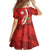 Personalised Switzerland Tennis Kid Short Sleeve Dress Swiss Born To Play - Wonder Print Shop