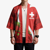 Personalised Switzerland Tennis Kimono Swiss Born To Play - Wonder Print Shop