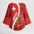 Personalised Switzerland Tennis Kimono Sleeve Blouse Swiss Born To Play - Wonder Print Shop