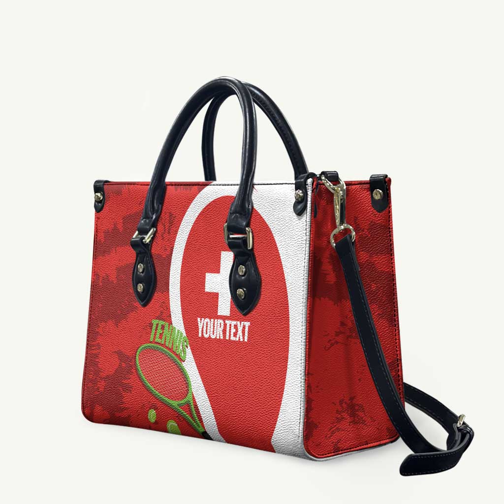 Personalised Switzerland Tennis Leather Bag Swiss Born To Play - Wonder Print Shop