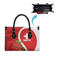 Personalised Switzerland Tennis Leather Bag Swiss Born To Play - Wonder Print Shop