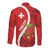 Personalised Switzerland Tennis Long Sleeve Button Shirt Swiss Born To Play - Wonder Print Shop