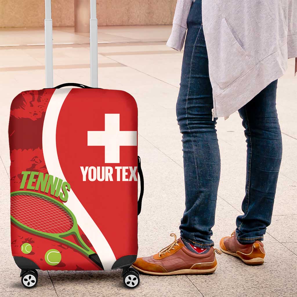 Personalised Switzerland Tennis Luggage Cover Swiss Born To Play - Wonder Print Shop
