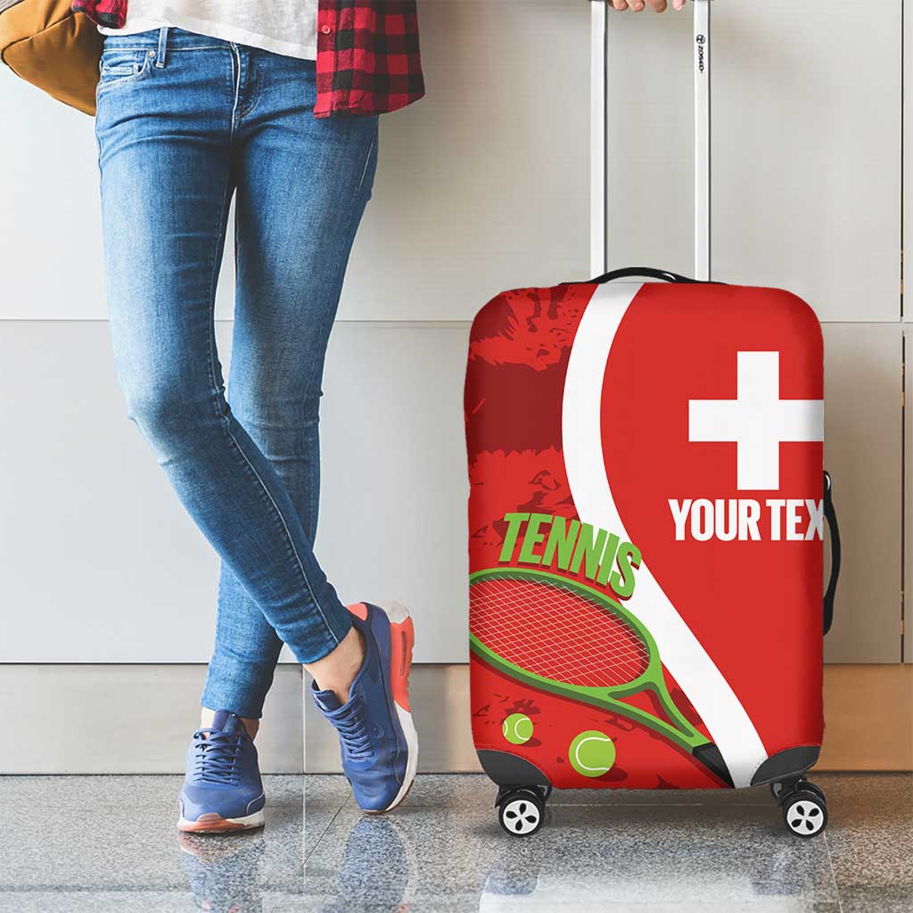 Personalised Switzerland Tennis Luggage Cover Swiss Born To Play - Wonder Print Shop