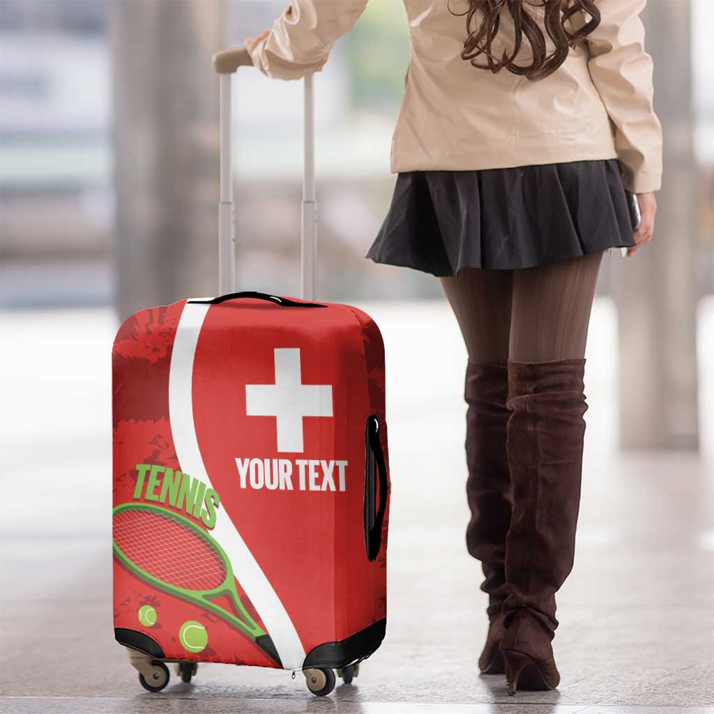 Personalised Switzerland Tennis Luggage Cover Swiss Born To Play - Wonder Print Shop