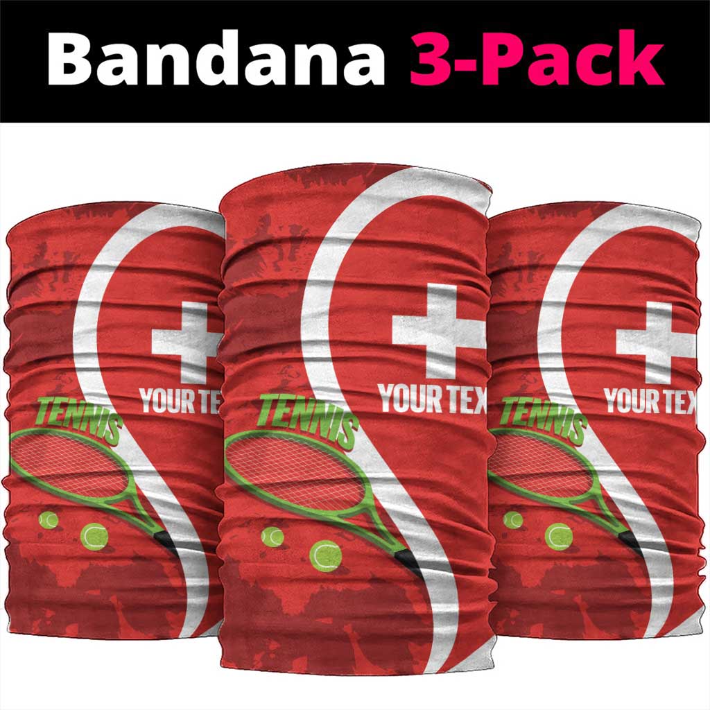 Personalised Switzerland Tennis Neck Gaiter Swiss Born To Play - Wonder Print Shop
